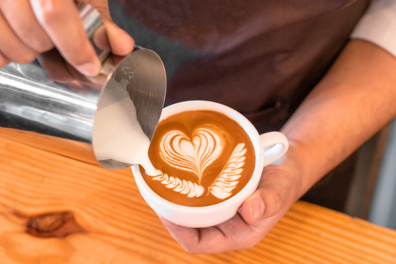 Barista Making Latte Art