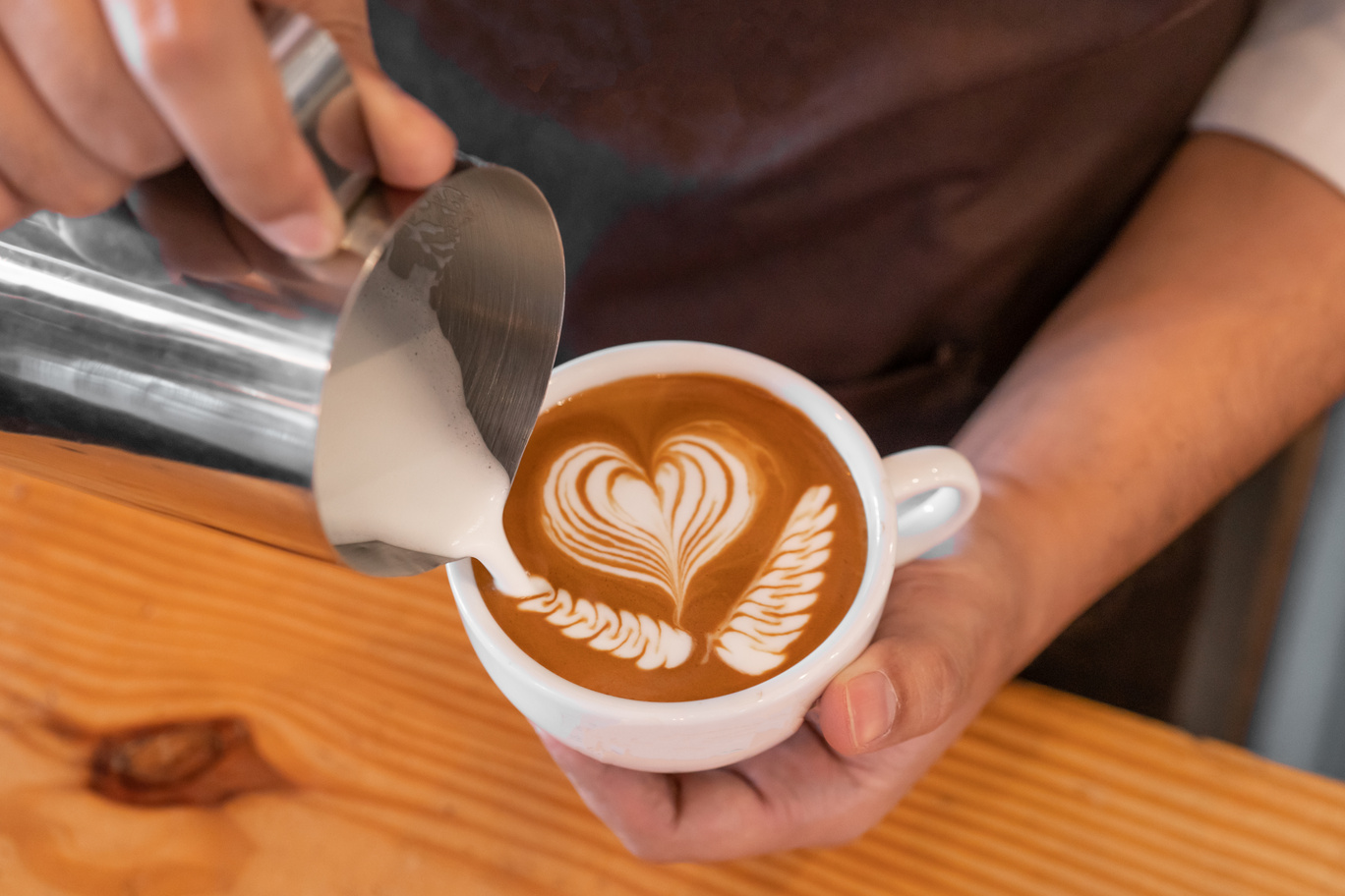 Barista Making Latte Art